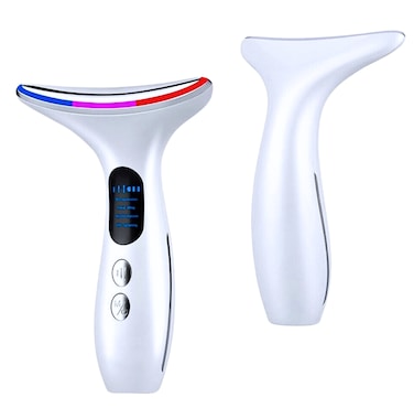 Solarae IPL Face and Neck Beauty Rejuvenator Massager   Multi-Effect Skincare Tool for Lift, Firm, Smooth, Reduce Wrinkles and Double Chin   USB Rechargeable, Travel-Friendly, All Skin Types (White)
