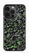 Iphone 14 Pro Real Forged Carbon Fiber iPhone 15 Pro  Case with a box Green color