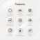 Zero Healthcare Electric Head Scalp Massager Portable Head Scratcher Rechargeable 5 Auto Modes 360 Degree&ndash; White/Grey