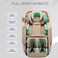 ZERO HEALTHCARE Heal Master Massage Chair Full Body Massage with 20 Rollers, 48 Airbags, Heating Therapy, Zero Gravity, Adjustable Footrest, 5 Auto Programs &amp; Premium Leather (Beige) + FREE Clingy Scalp Massager
