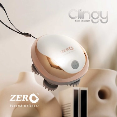 Zero Healthcare Clingy 3D Meridian Scalp Massager, Head Massager - Rechargeable, 3 Massage Modes, Portable (Rose Gold)