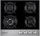 Nikai 4 Burner Gas Hob - Stove, Front Control, European Burners, Triple Burner, Cast Iron Pan Stand, Tampered Glass Worktop Full Safety Features NGH3002G Black