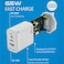 IQ TOUCH iCHARGE 65W Compact 3-Output Gan Charger - White