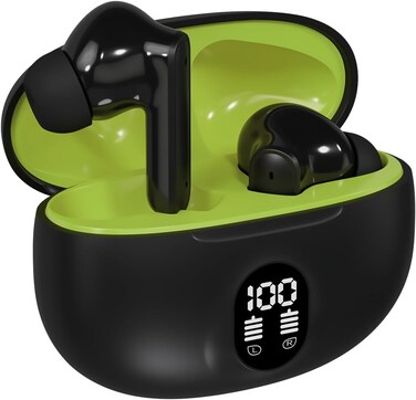 GRABIT True Wireless Earbuds Clear Sound &amp; Smart Controls and 4-hour playtime12 hours with case, &amp; smart touch controls for effortless use.Features Type-C charging perfect for work,travel, &amp; workouts.