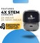 GRABIT GTUNES-GROOVE True Wireless Earbuds with Bluetooth 5.4 offer In-ear + Semi in-ear design. The 600mAh battery provides 6-hour playtime per charge, with 4 full recharges (Black)