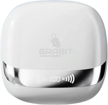 GRABIT GTUNES-HARMONY True Wireless Earbuds ANC &amp; Premium Sound Enjoy -25dB Active Noise Cancellation, Transparency Mode, and quad-mic clarity with Bluetooth 5.4 for seamless connectivity. (White)