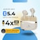 GRABIT GTUNES-DUET-I True Wireless Earbuds ANC &amp; Dual Connectivity Enjoy -25dB ANC, Transparency Mode, and dual connectivity with dongle support.Compatible iPhone,OnePlus, Xiaomi, Google (Beige)