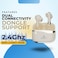 GRABIT GTUNES-DUET-I True Wireless Earbuds ANC &amp; Dual Connectivity Enjoy -25dB ANC, Transparency Mode, and dual connectivity with dongle support.Compatible iPhone,OnePlus, Xiaomi, Google (Beige)