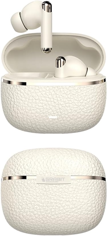 GRABIT GTUNES-GRAVELS True Wireless Earbuds &ndash; ANC &amp; HD Sound, Experience -25dB Active Noise Cancellation, and rich 13mm audio with Bluetooth 5.4. Enjoy 5-hour playtime 20 hours with case