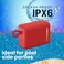 GRABIT G-BUDDY 5W Bluetooth Speaker Compact &amp; Durable Enjoy stereo sound with Bluetooth 5.4, USB &amp; Micro SD playback, and TWS pairing.1800mAh battery long playtime,IPX6 water resistance (Red)