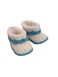 Pikkaboo - HeavenlyHugs Handmade Crochet Booties - Blue&amp;White