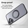 Glassology 360&deg; Rotate Ring Stand Magnetic Case for iPhone 16 Plus Shockproof Wireless Charging Compatible Adjustable Kickstand (Black)