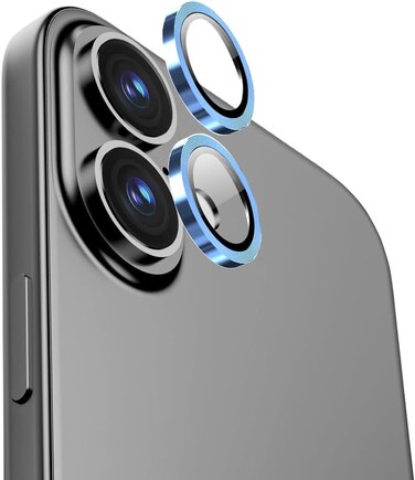 Glassology Lens Guard for iPhone 16 Scratch Resistant Anti-Fingerprint Camera Protection (iPhone 16 Plus Blue)