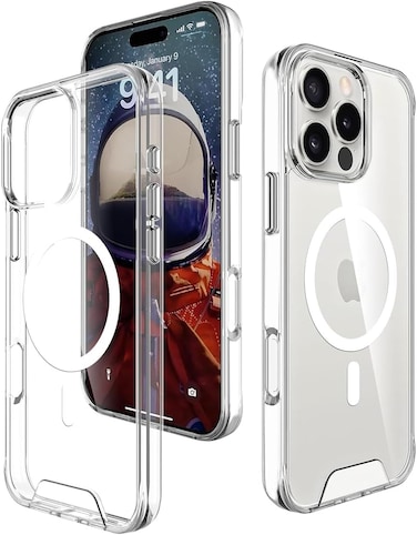 Glassology Magnetic Clear Case series for iPhone, Shockproof Protection, Anti-Yellowing, Wireless Charging Compatible (16 Pro)