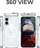 Glassology Magnetic Clear Case for iPhone 16, Shockproof Protection, Anti-Yellowing, Wireless Charging Compatible