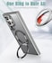 Glassology 360&deg; Rotate Ring Stand Magnetic Case For Samsung Galaxy S24 Ultra (Gray)