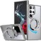 Glassology 360&deg; Rotate Ring Stand Magnetic Case For Samsung Galaxy S24 Ultra (Gray)