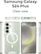 Glassology Clear Case for Samsung Galaxy S24 Plus, Magnetic Non-Yellowing Case, Shockproof Protection