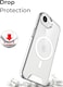 Glassology Clear Magnetic Case for iPhone 16e, Crystal Clear Hard Back Cover, Shockproof Silicone Frame