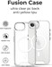 Glassology Clear Magnetic Case for iPhone 16e, Crystal Clear Hard Back Cover, Shockproof Silicone Frame