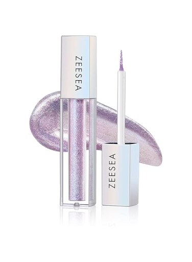 zeesea Glitter Galaxy Colored Liquid Eyeshadow, Dazzling Shimmer Eye Makeup, High Pigmented &amp; Long Lasting (16 Dewy Diamon)