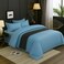 MAXQON 6-Piece Duvet Cover Set &ndash;Queen Size, Includes 1 Duvet Cover(220x240cm), 1 Fitted Sheet(150x200+30cm) 4 Pillowcases(53x75cm), Color Sky blue