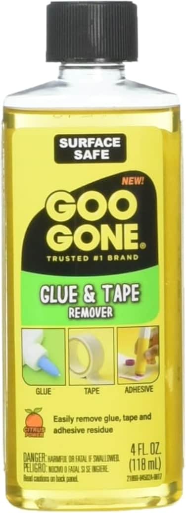 Glue &amp; Tape Adhesive Remover - 4 Ounce Removes Adhesives Stickers Crayon Gum Window Decals Glitter Labels and More