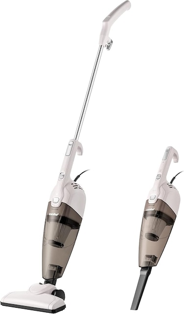 Vacuum Cleaner 2 in 1 Handheld Stick Cleaner 5M Long Cord Lightweight Powerful 600W 16000Pa Suction 0.5L Large Capacity Excellent Central Filtration System for Car Home Kitchen Hair- White