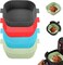 Silicone Air Fryer Liners, 4Pcs Air Fryer Silicone Reusable Liners Square,Food Safe Air Fryers Oven Accessories,Replacement Of Flammable Parchment Liner Paper,Silicone Baking Tray Pots
