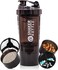 Protein Shaker Bottles For Protein Mixes Spider Blender Bottle With Stainless Steel Ball-500ML 2 Twist On Cups For Protein Organizer Gym Bottle