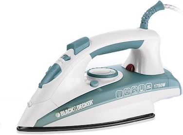 1750W Steam Iron Ceramic Coated Soleplate with Anti Calc Drip Self Clean and Auto Shutoff, Removes Stubborn Creases Quickly Easily X1600-B5 2 Years Warranty