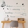 Inspirational Wall Stickers, Quotes Letter Wall Art Stickers, Motivational Removable Wall Decor, Positive Word Butterfly Decals, Peel and Stick, Removable Stickers, for Bedroom Living Room Office