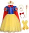 Princess Snow Costume Dress for Girls Birthday Party Dresses Kids Halloween Cosplay Outfits with Accessories