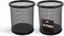 Mesh Pen and Pencil Holder Metal Mesh Office Desk Pen Organizer Black-2pcs