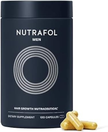 Nutrafol Men's Hair Growth Supplements, Clinically Tested for Visibly Thicker Hair and Scalp Coverage, Dermatologist Recommended - 1 Month Supply