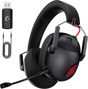 Wireless Gaming Headset for PC, PS5, PS4, for Mac, Gaming Headphones with Microphone, Bluetooth 5.3 Gaming Headset Wireless