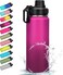 Milifox Stainless Steel Water Bottle -18 Oz Double Walled Insulated Bottles with Bpa Free Wide Mouth, 8 Hot 18 Cold Water Flask Thermal Bottle Leak Proof for Adult Home Office Outdoor(Gradient Powder)