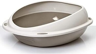 Aim&eacute; AGRO-OVAL CAT LITTER BOX SHUT 45X36XH15,5CM + RIM