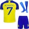 Ronaldo No #7 Nassr Riyadh Al Home Football Soccer Jersey/Shorts Socks Gift Set Youth Sizes