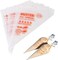100Pcs Ice Fountain Soft Candy Cake Decoration Tools Baking Decoration Bag Disposable Pipe Bag, White, Medium 32 X 20 Cm
