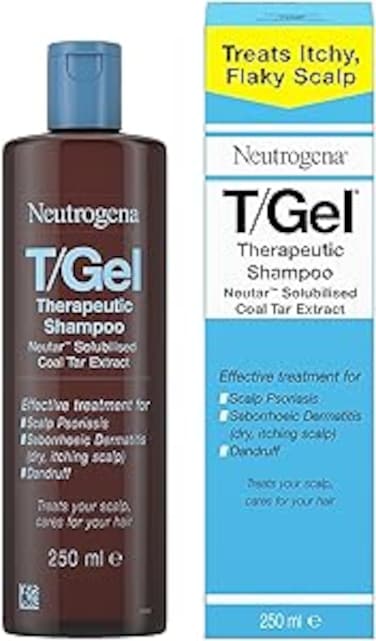 Neutrogena   T/Gel Therapeutic Shampoo   Anti-dandruff treatment for itchy scalp   &mdash;   250 ml   Treats psoriasis, dandruff, and itching scalp