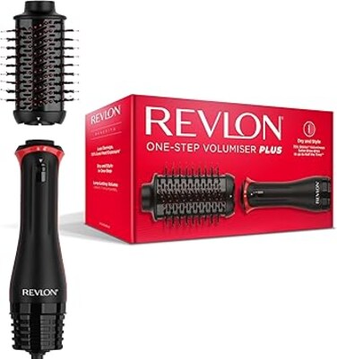 Revlon One Step Volumizer PLUS Hair Dryer and Styler   Detachable Head, More Volume, Less Damage, and More Styling Control for Easy and Fast Salon-Style Blowouts, Travel Friendly RVDR5298ARB Black