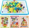296 Pcs Mushroom Nails PeGBoard Educational Colourful Jigsaw Puzzle Building Blocks Bricks Creative Diy Mosaic Toys For Kids &amp; Toddlers, Perfect Birthday For Girls Boys Age 3 8 Years, 1, Dv00101