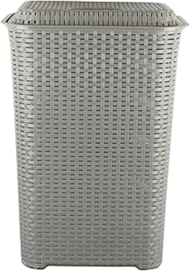 Cello Eliza Plastic Laundry Basket, 50 Litres, Light Grey