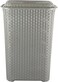 Cello Eliza Plastic Laundry Basket, 50 Litres, Light Grey