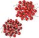 KASTWAVE Artificial Cherry Fruit, Fake Cherries Red Simulation Red Black Cherries Artificial Cherry Decorations Fake Fruit Model Home House Kitchen Party Decoration Desk Ornament(100pcs)