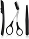 3PCS Eyebrow Trimming Tools, Stainless Steel Eyebrow Tweezer Eyebrow Scissors With Comb Eyebrow Razor