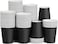 Black Disposable Paper Cups &ndash; 100 Pack, Recyclable Hot &amp; Cold Drink Cups for Coffee, Tea, Parties, Weddings, and DIY Events