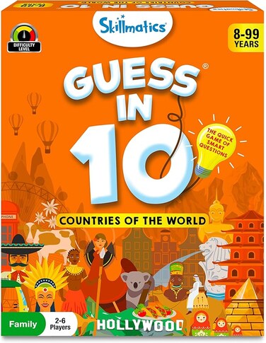 Guess in 10 Countries of the World, Perfect for Boys, Girls, Kids &amp; Families Who Love Card Games, Educational Toys, Board Games, Trivia, Gifts for Ages 8, 9, 10 &amp; Up