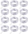 12 Pieces Micro LED Battery String Lights, 20 LEDs Copper Wire Lamp, 2M Mini Garland Lights for Holiday Wedding Christmas Party DIY Outdoor and Indoor Decoration, Cool White